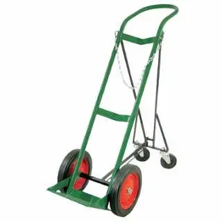 Anthony H/T Size Cylinder Cart, Sngl, 15 W x 46 H x 15 D, 10 dia x 1.75 W Wheels, 2-Casters, Retractable Rear Assy, 6114