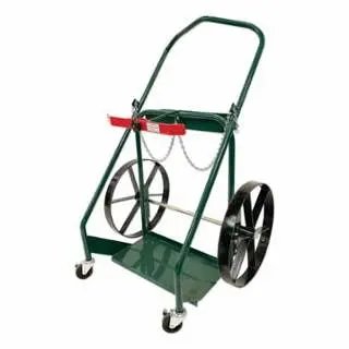 Anthony Standard 3N1 Dual Cylinder Cart, Medium, 30 OD W x 46 H, 18 Steel BB Wheels, 3 dia Rubber/Swivel Casters, 818-3N1