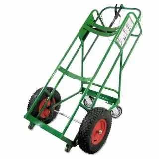 Anthony User-Friendly Cryogenic Use Single-Cylinder Carts, 46 x 28 , 16 x 4 Solid Wheels, 87U-4S