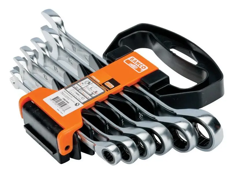Bahco 1RM Ratcheting Combination Wrench Adjust, 6 Piece