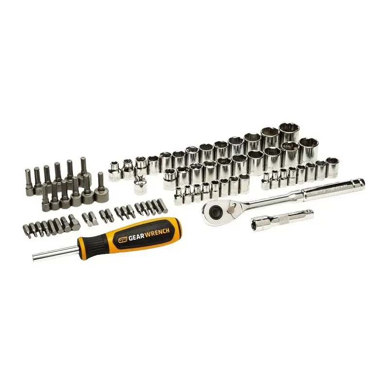 GearWrench GW38CBMTS75 Mechanic Tool Set, 75-Piece, Alloy Stainless, Full Polish Chrome