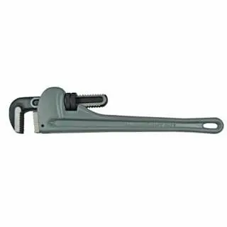 ANCHOR Brand Aluminum Pipe Pipe Wrench, 15° Head Angle, Drop Forged Steel Jaw, 24 , 103-01-624