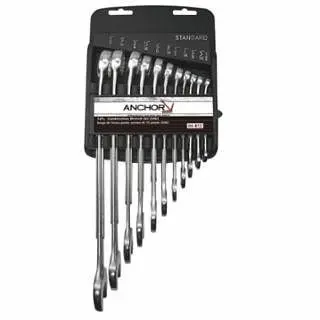 ANCHOR Flexible Brand Combination Wrench Set, 11 Piece, 12 Points, SAE, 1 set per Pack, 103-04-812 ANCHOR Brand