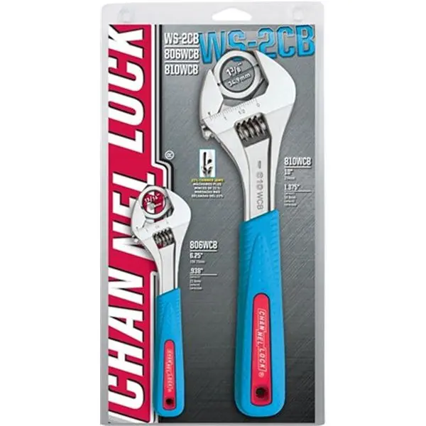 Channellock 2Pc Adjustable Allen Wrench (806with 810W) Presentation Blue Handle, WS-2CB
