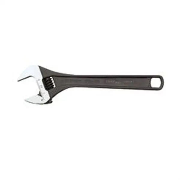 Channellock Adjustable Wrench, Black Phosphate, 12" Length, Jaw Dome Capacity 1-1/2", 812NW