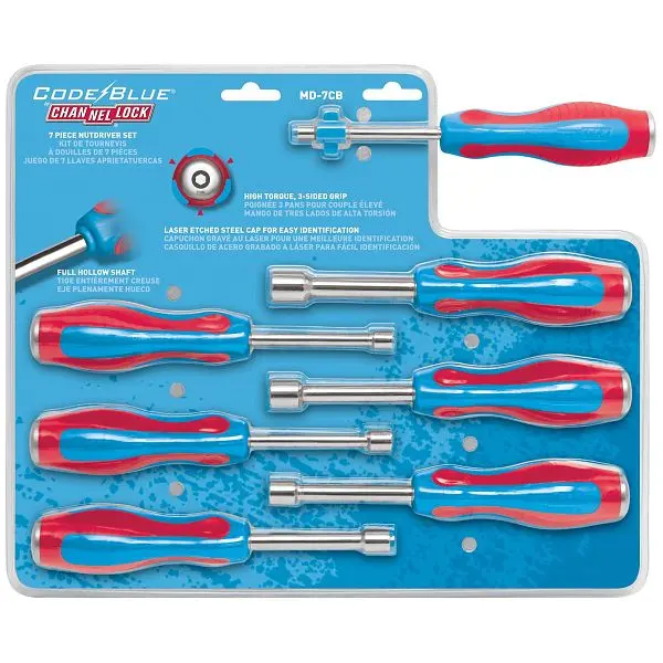 Channellock Lightweight 7Pc Met Wing Nutdriver Set Presentation, MD-7CB