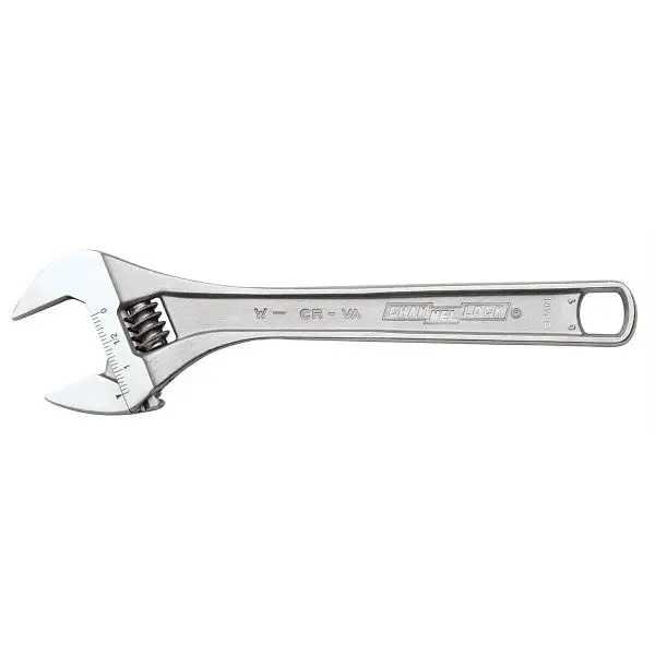 Channellock Wide 12" Chrome Adjustable Wrench Wide, 812W