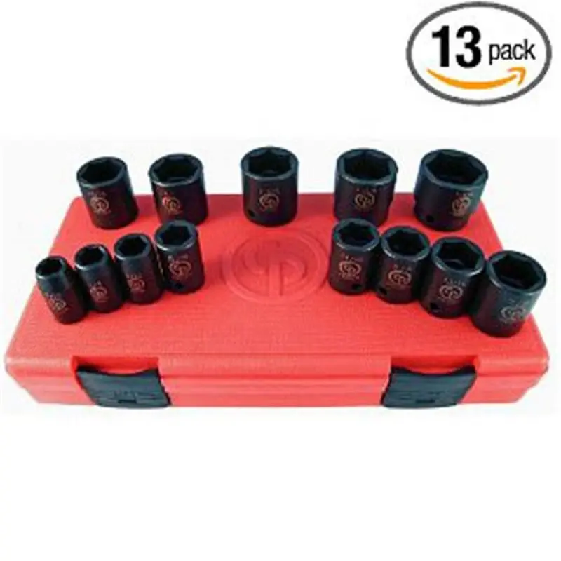 Stylishago Pneumatic 1/2" Drive 13 Piece SAE Impact Socket Set, 8940164465 Chicago Pneumatic