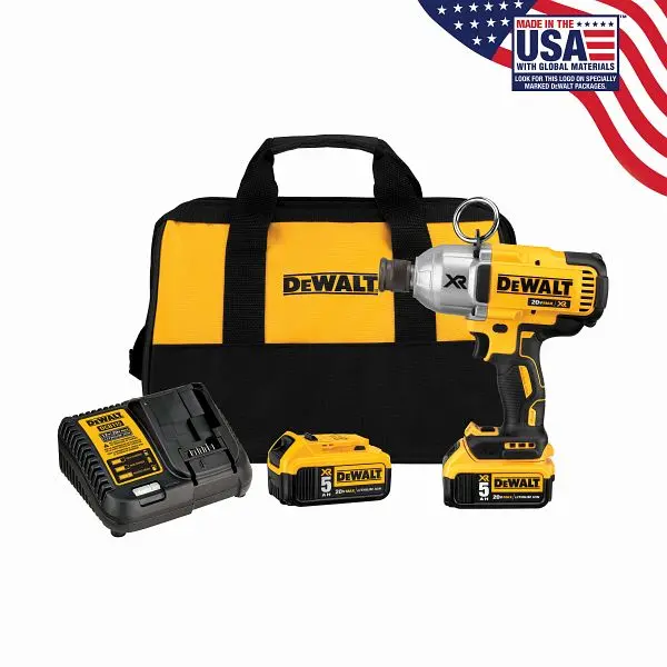 DeWalt 20V Max XR Brushless High Torque 7/16" Impact Pipe Wrench Quick Release Chuck (5.0Ah), DCF898P2