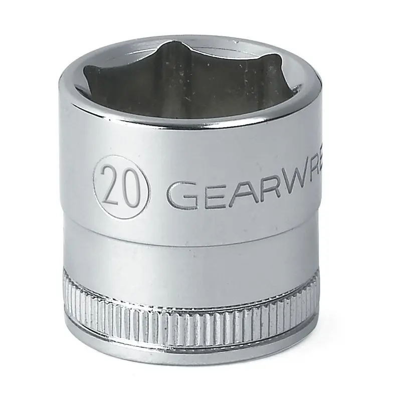 Gearwrench 3/8" Drive 6 Point 20mm Shallow Socket, 80330