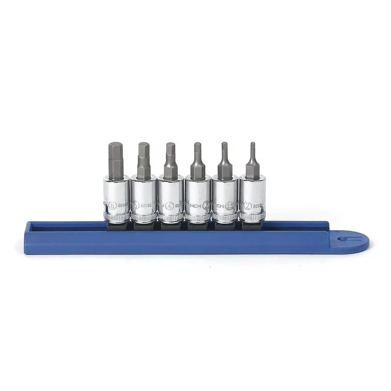 Gearwrench Lightweight 6 Piece 1/4" Drive Metric Hex Bit Socket Set, 80321