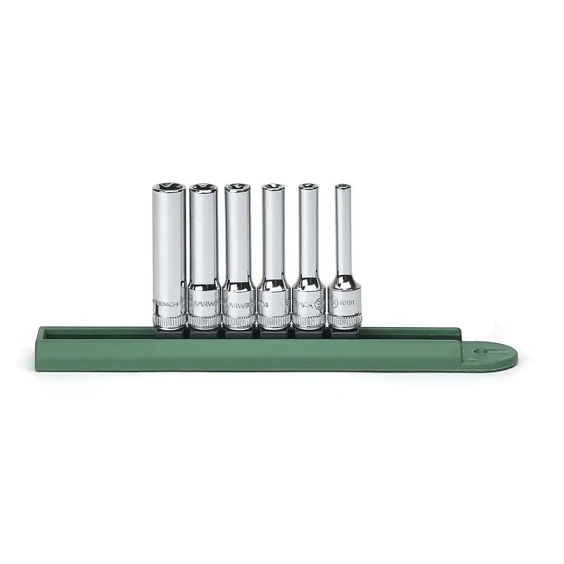 Gearwrench 6 Piece 1/4" Drive Deep E Socket Set, 80322