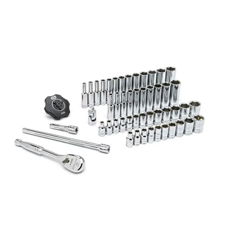 Gearwrench 51 Piece 1/4" Drive 6 Point 120XPT SAE/Metric Quality & Deep Mechanics Tool Set, 80300P