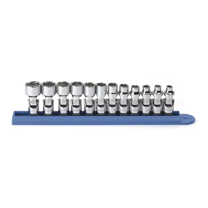 Gearwrench 12 Piece 1/4" Drive 6 Point Flex mm Socket Set, 80311