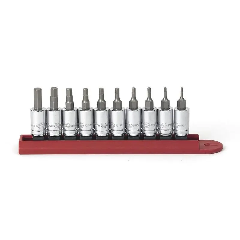 Gearwrench 10 Piece 1/4" Drive SAE Hex Bit Socket Set, 80323