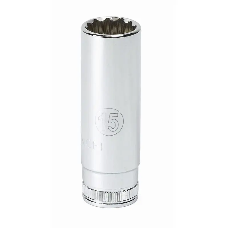Gearwrench Socket 15mm 1/4" Drive 12 Point Deep, 80242