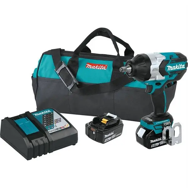 Makita 18V High Torque 1/2" Square Impact Spanner Kit, XWT08T