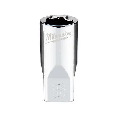 Milwaukee 1/4 Drive Socket, Metric Std-8mm, 45-34-9034