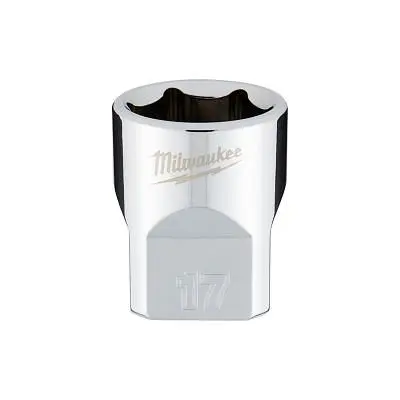 Milwaukee Time-Tested 3/8 Drive Socket, Metric Std-17mm, 45-34-9087