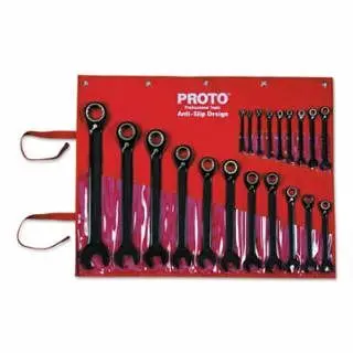Proto Environmentally-Safe Spline Reversing Combination Ratcheting Combination Wrench, 20 Pc, Inch, JSCV-20S