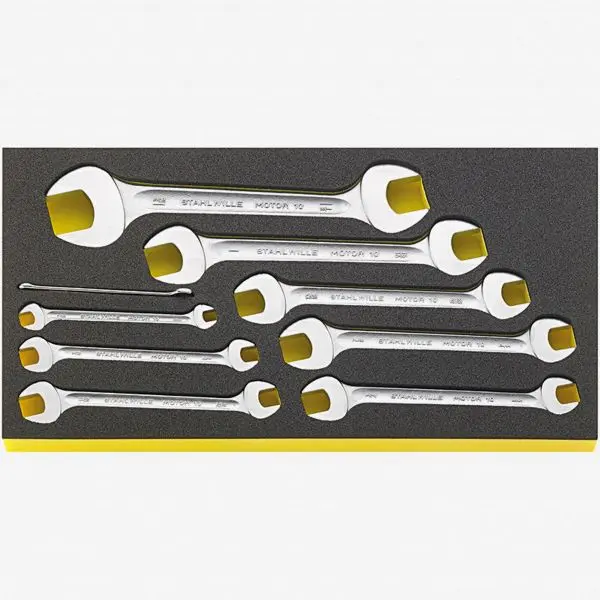 Stahlwille Traditional TCS WT 10a/9 Double open ended Spanner 9 pieces TCS inlay, ST96830124
