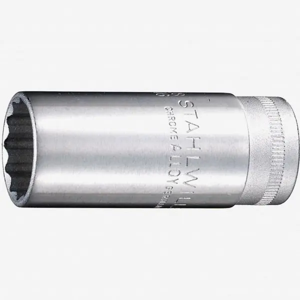 Stahlwille UL-Listed 46 Extra Deep 3/8" 12-point Socket, 20.8mm - 13/16", ST02020208