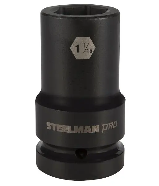 STEELMAN 1-Inch Drive x 1-1/16-Inch 6-Point Thin Wall Deep Impact Socket, 79339