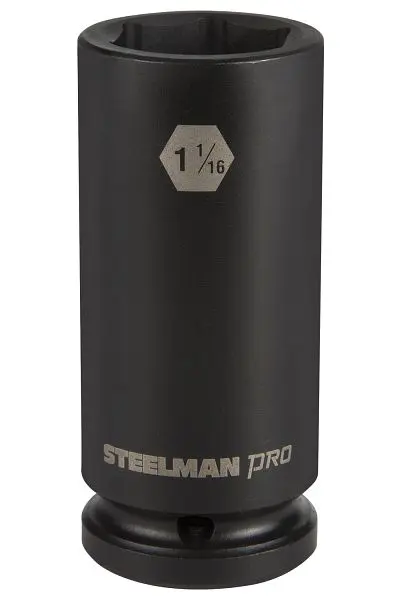 STEELMAN 3/4-Inch Drive x 1-1/16-Inch 6-Point Deep Impact Socket, 79266