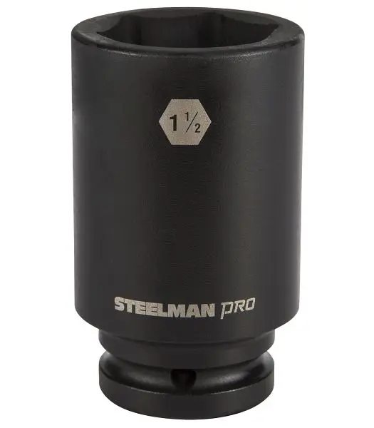 STEELMAN 3/4-Inch Drive x 1-1/2-Inch 6-Point Deep Impact Socket, 79272