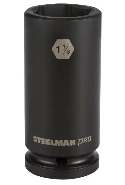 STEELMAN 3/4-Inch Drive x 1-1/8-Inch 6-Point Deep Impact Socket, 79267