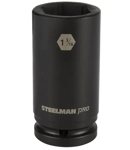 STEELMAN 3/4-Inch Drive x 1-3/16-Inch 6-Point Deep Impact Socket, 79286