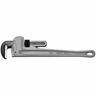 WRIGHT TOOL Aluminum Straight Pipe Wrenches, 90° Head Angle Open Side, 18 , 9R31100