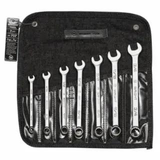 WRIGHT TOOL 7 Pc. Combination Open-End Wrench Sets, 12 Points, Inch, 1 piece per pack, 707