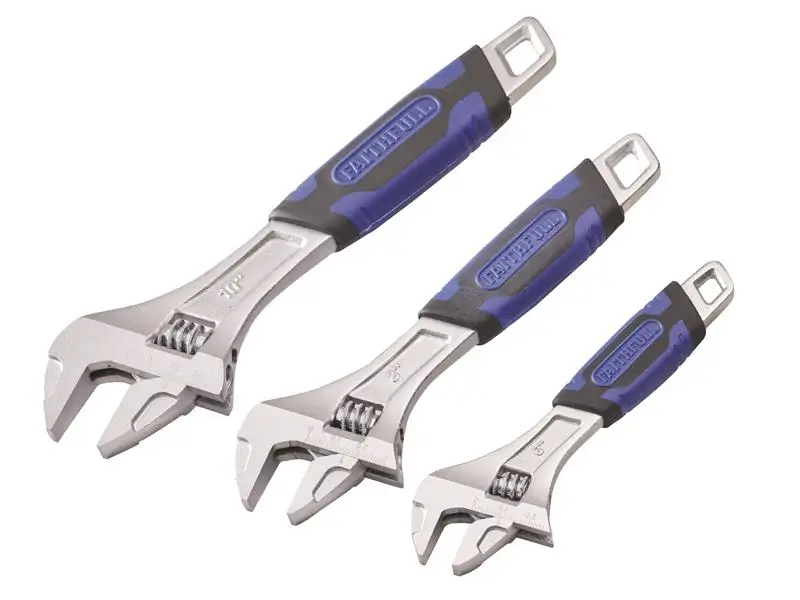 Faithfull Adjustable Spanner Place, 3 Piece