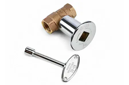 HPC - Hearth MSCB-HC, 3/4" MANUAL Fireplace & Fire Pit Key Ball Valve High Capacity Straight Valve Kit Polished Shiny meta...