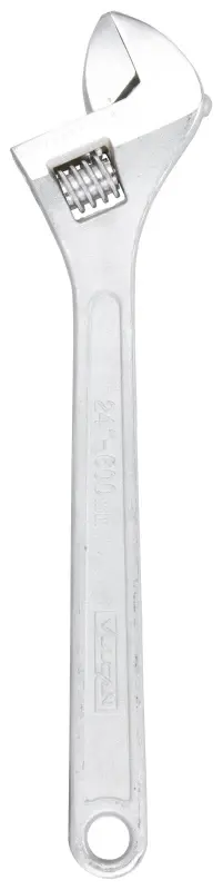 Vulcan JL15024 Adjustable Wrench, 24 OAL, 2-7/16 Jaw, Steel, Shiny metal, Tapered Handle