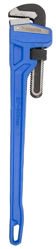 Vulcan JL40124 Pipe Wrench, 63 mm Jaw, 24 L, Serrated Jaw, Die-Cast Carbon Steel, Powder-Coated, Robust Handle