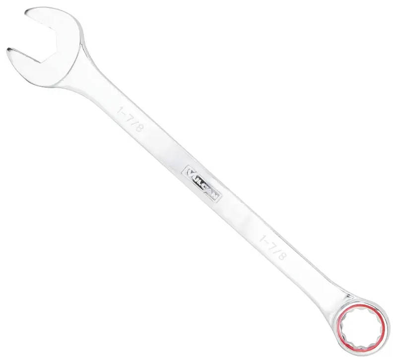 Vulcan MT1-7/8 Combination Wrench, SAE, 1-7/8 Head, Chrome Vanadium Metal